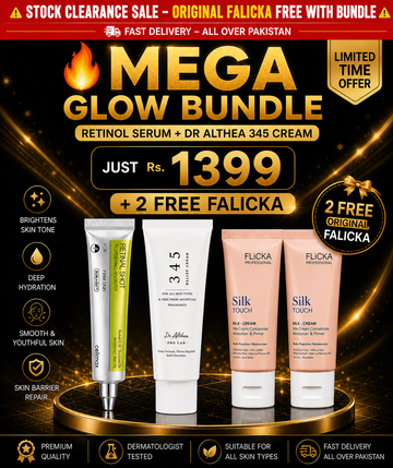 🔥 Mega Glow Bundle – Retinol Serum + Dr Althea 345 Cream + 2 FREE Falicka | Just Rs. 1399