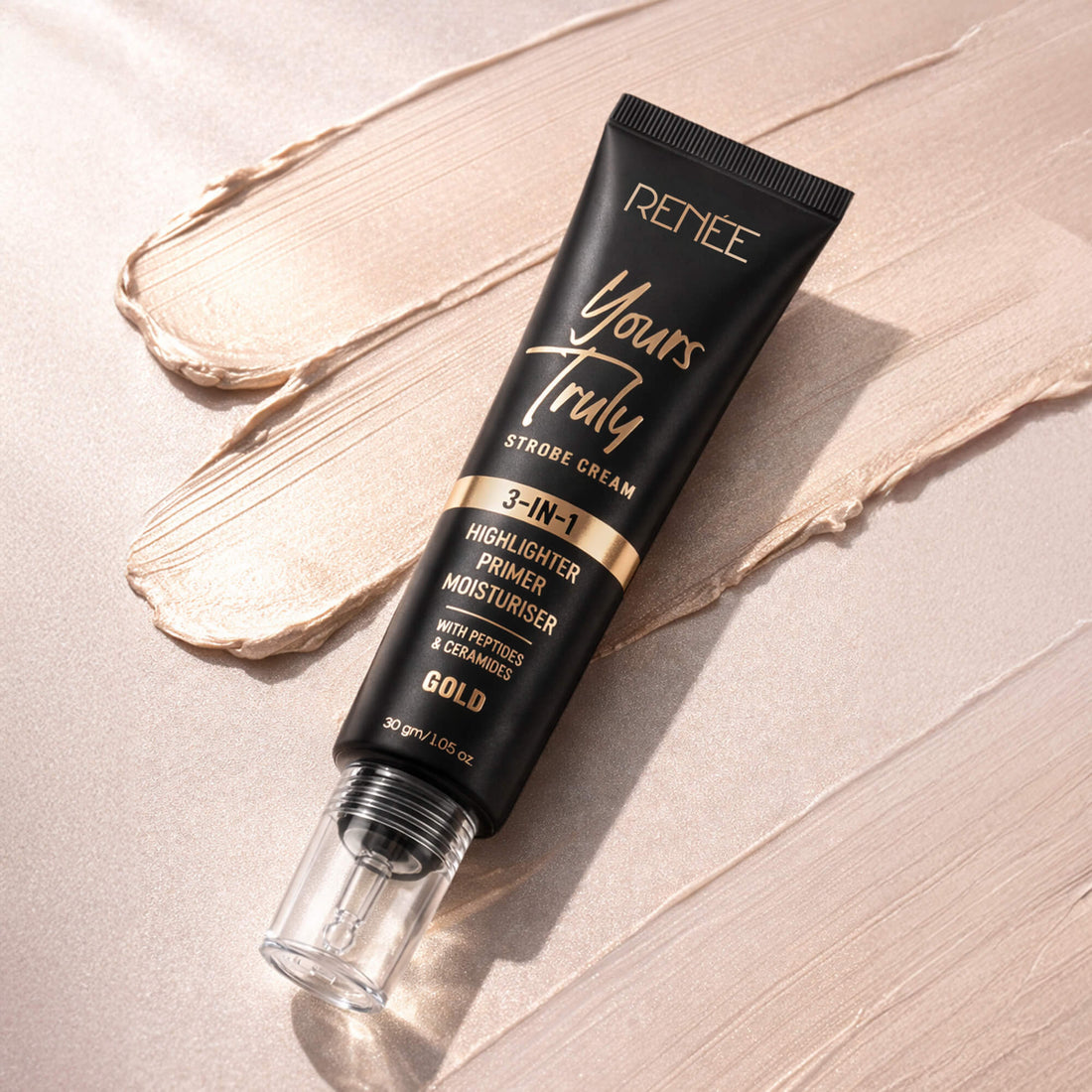 ✨ Buy 1 Get 1 FREE – RENÉE Yours Truly Strobe Cream Gold (30g) ✨